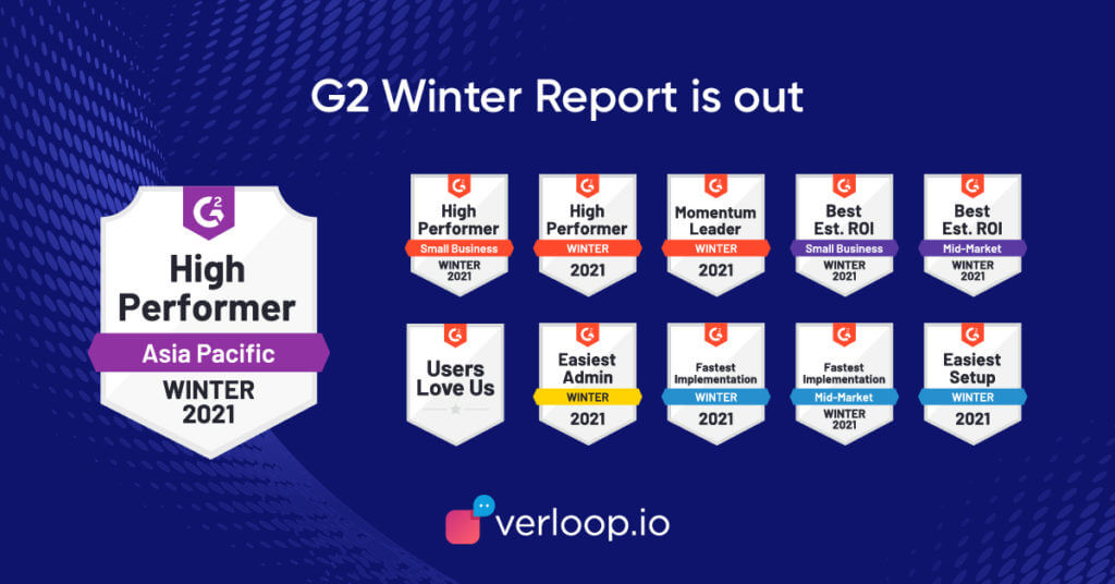 G2 badges for verloop.io