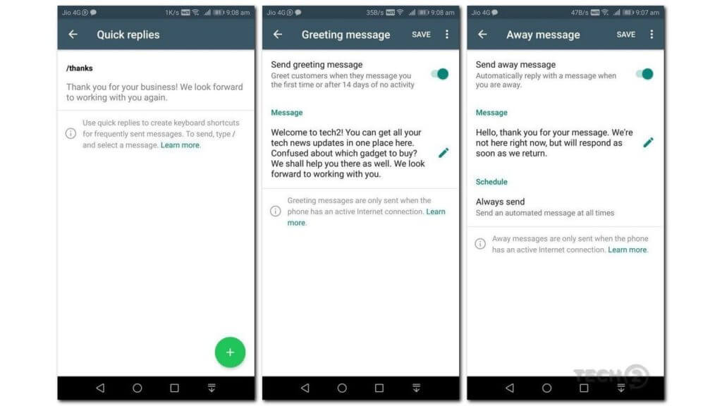 how to edit whatsapp auto reply message