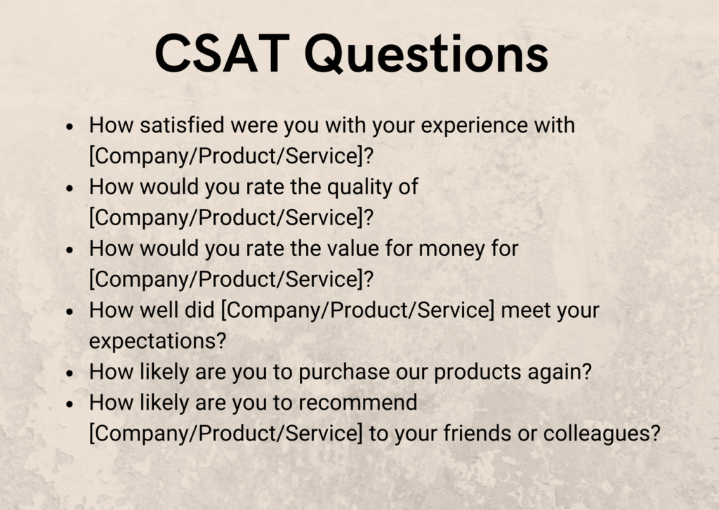 CSAT Questions