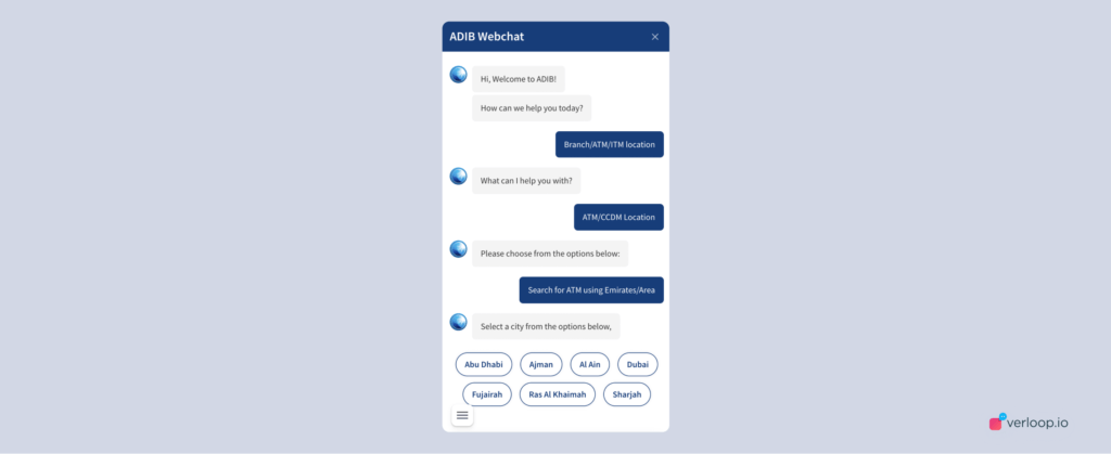 ADIB banking chatbot