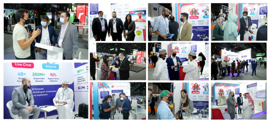 team interacting with audience at gitex 2021