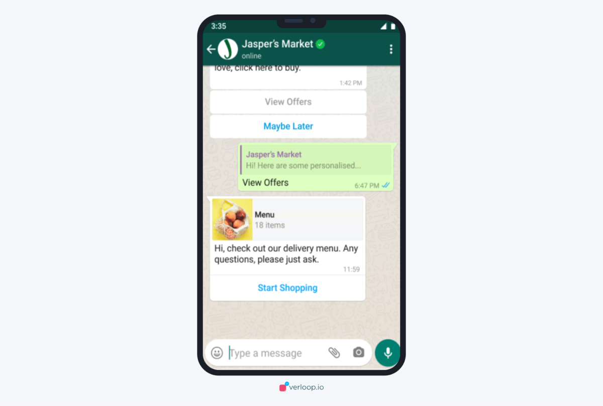 WhatsApp Business New Interactive Template - Location Sharing - Verloop.io