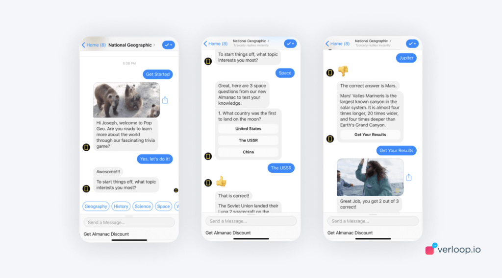 national geographic facebook chatbot