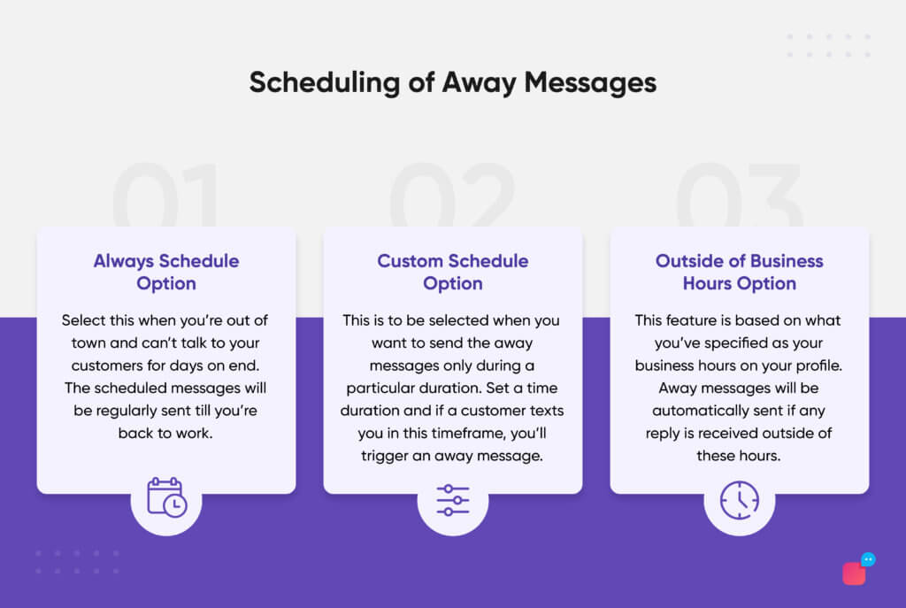 schedule away messages on whatsapp 