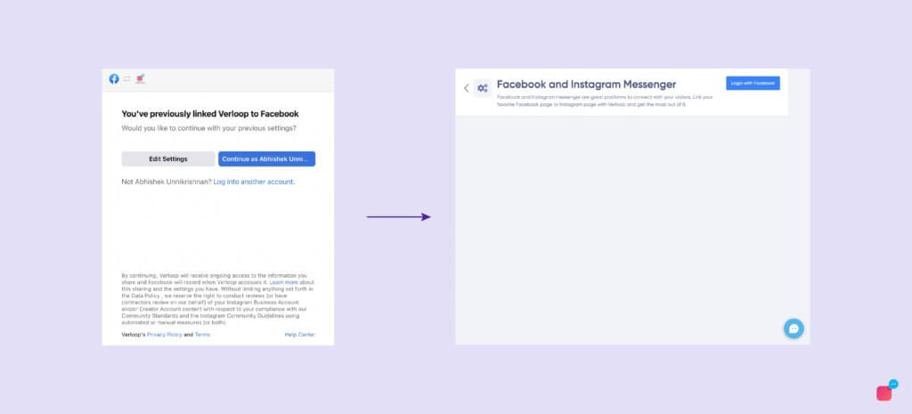 Step 1 in the process to integrate Instagram Messenger API