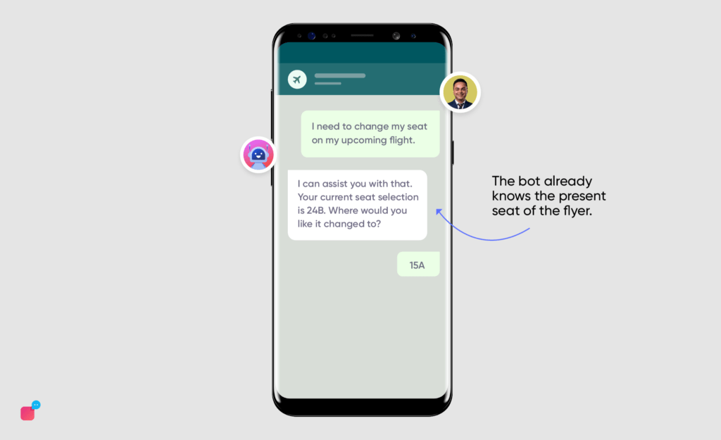 User context in contextual chatbot